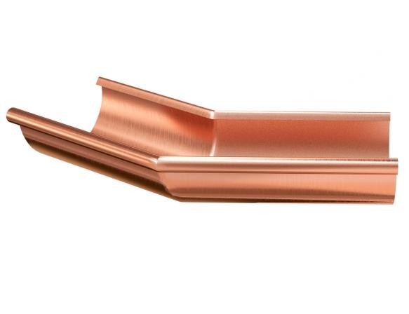 Водосток Aquasistem, система 125x90 - Угол желоба наружный медный 135° купить в Заводоуковске
