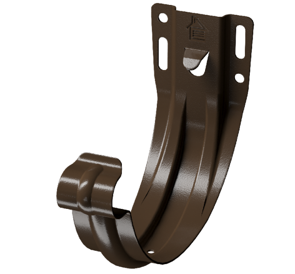 Карнизный кронштейн (штампованный) D125 Döcke STAL PREMIUM Каштан, (RAL 8017) купить в Заводоуковске