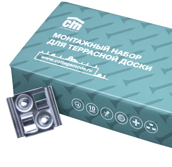 Монтажный набор для террасной доски из дпк CM Decking купить в Заводоуковске