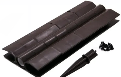 Угловой (стыковочный) шарнир для грядкок ДПК 300мм коричневый