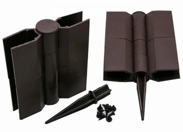 Угловой (стыковочный) шарнир для грядкок ДПК 150мм коричневый купить в Заводоуковске