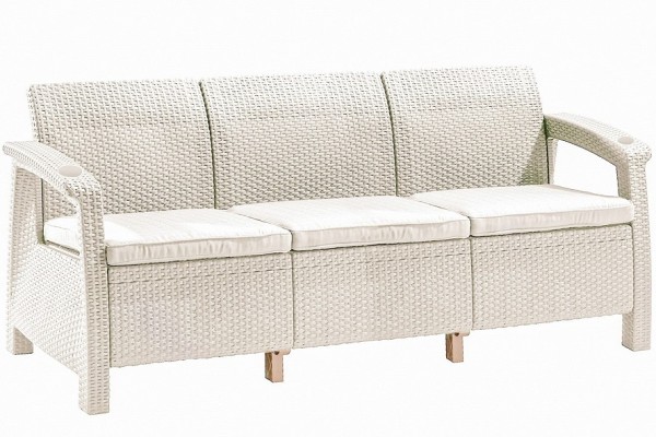 Трёхместный диван  Yalta Sofa 3 Seat белый купить в Заводоуковске