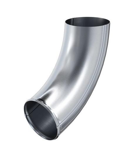 Водосток Aquasistem, Система 125x90 - Колено трубы сливное оцинковка купить в Заводоуковске