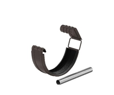 Водосток Aquasistem, система 125x90 - Соединитель желоба в комплекте RR 32 Тёмно-Коричневый