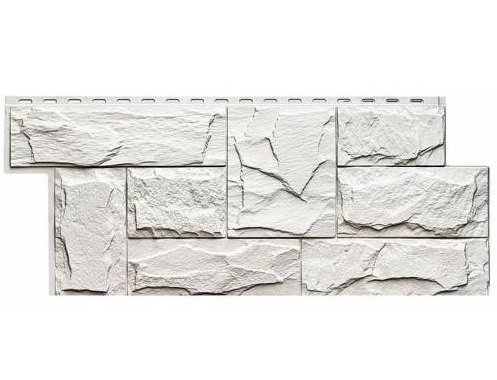 Фасадная панель T-Сайдинг-Гранит Леон Белый купить в Заводоуковске