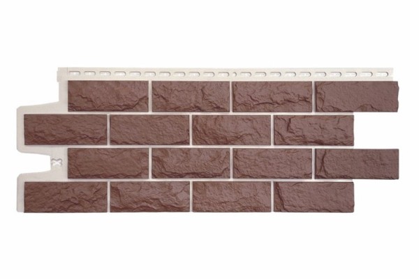 Фасадные панели Grand Line Колотый Камень Корица, Шов белый купить в Заводоуковске