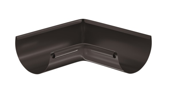 Водосток Aquasistem, система 125x90 - Угол желоба, внутренний 90° RR 32 Тёмно-Коричневый купить в Заводоуковске