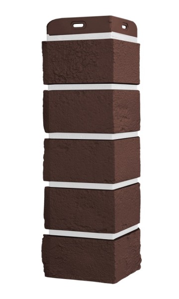 Угол Grand Line состаренный кирпич Элит каштан, ШОВ белай купить в Заводоуковске