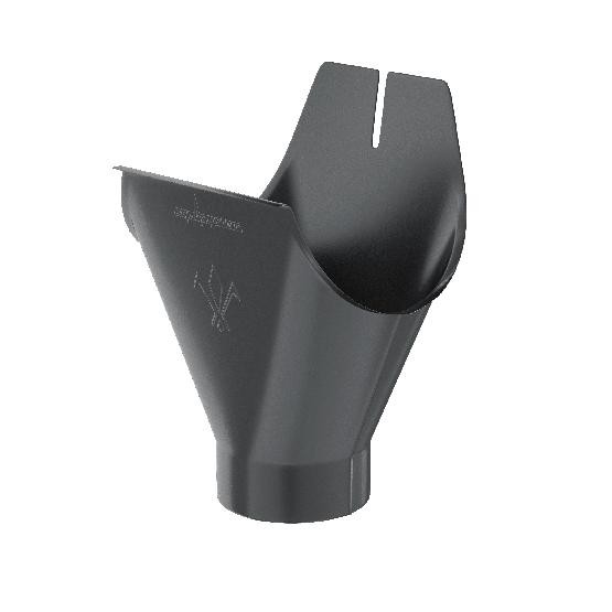 Водосток Aquasistem, система 125x90 - Воронка желоба RAL 7024 Тёмно-серый купить в Заводоуковске