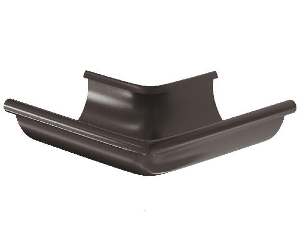 Водосток Aquasistem, система 125x90 - Угол желоба, наружный 90° RR 32 Тёмно-Коричневый купить в Заводоуковске