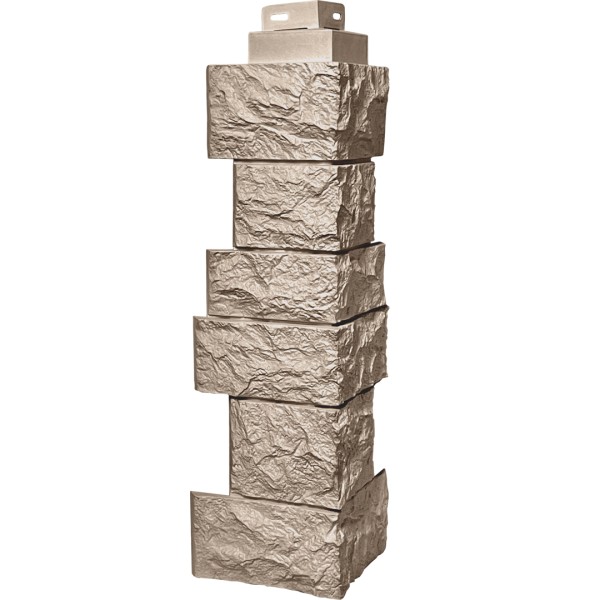 Угол наружный FineBer “Дикий камень” Песочный купить в Заводоуковске