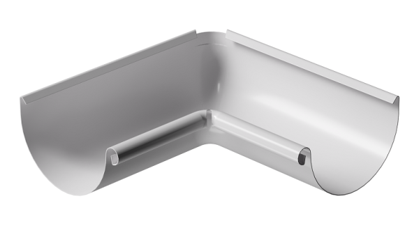 Угол внутренний 90° D125 Döcke STAL PREMIUM Пломбир, (RAL 9010) купить в Заводоуковске