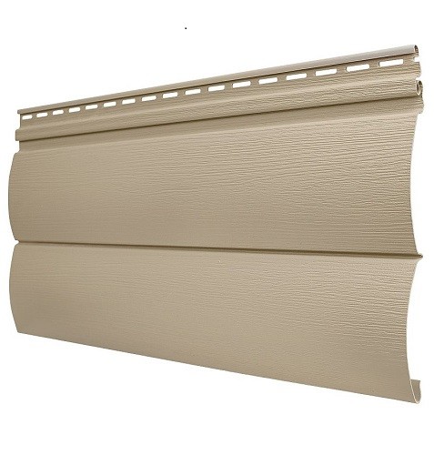 Виниловый сайдинг Tecos - Оцилиндрованный брус двойной (под бревно), Кофе с молоком купить в Заводоуковске