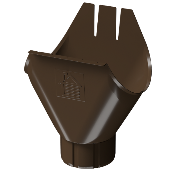 Воронка желоба D125 Döcke STAL PREMIUM Каштан, (RAL 8017) купить в Заводоуковске