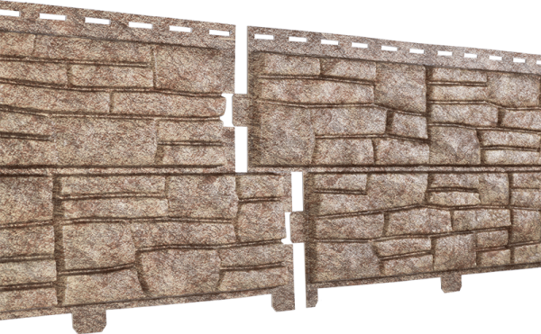 Фасадная панель Ю-пласт Стоун хаус сланец Бурый купить в Заводоуковске