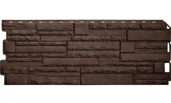 Фасадная панель Альта-Профиль Скалистый камень ЭКО Коричневый купить в Заводоуковске