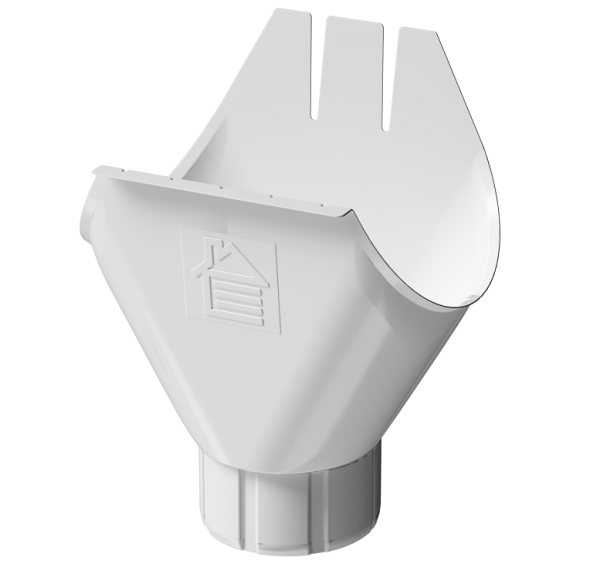 Воронка желоба D125 Döcke STAL PREMIUM Пломбир, (RAL 9010) купить в Заводоуковске