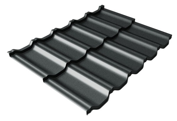 Металлочерепица модульная Квинта Uno Grand Line c 3D резом 0,5 Atlas RAL 7016 антрацитово-серый купить в Заводоуковске