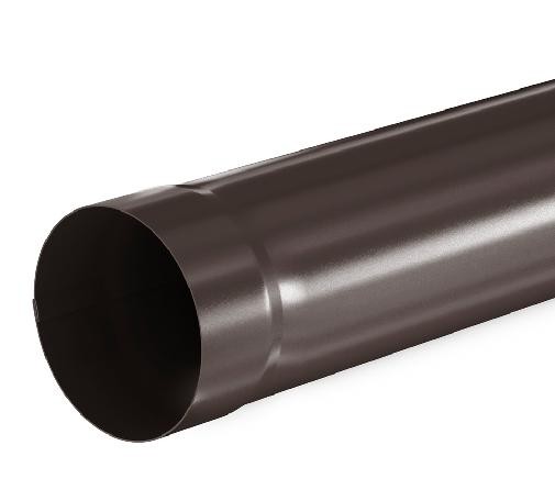 Водосток Aquasistem, система 125x90 - Труба водосточная 1.00м RR 32 Тёмно Коричневый купить в Заводоуковске