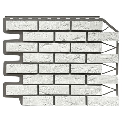 Фасадная панель FineBer, Кирпич Баварский, Белый