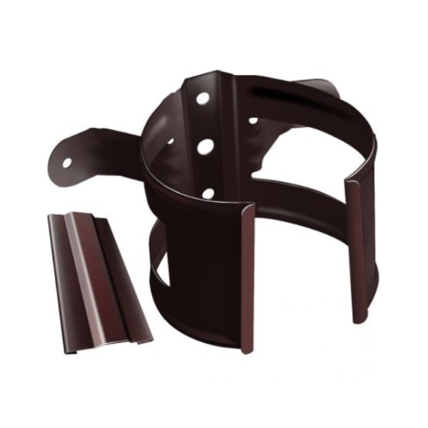 Водосток Grand Line 150x100 – Хомут трубы (на дерево) RAL 8017 купить в Заводоуковске