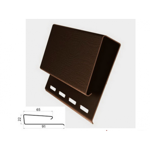 Наличник (широкий j-профиль), коричневый купить в Заводоуковске