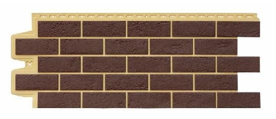 Фасадная панель Grand Line Состаренный кирпич Элит каштан, ШОВ песочный купить в Заводоуковске