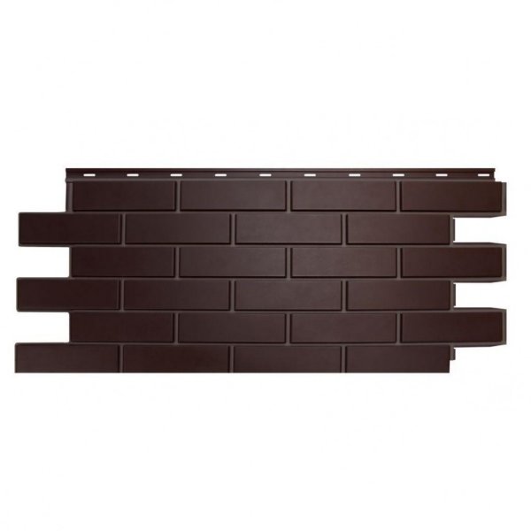 Фасадная панель Nordside, Гладкий Кирпич, Темно-коричневый купить в Заводоуковске