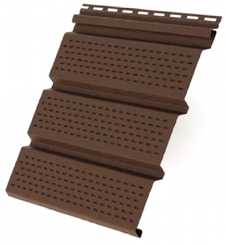 Софит полностью перфорированный, коричневый купить в Заводоуковске