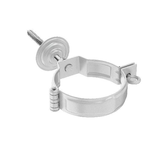 Водосток Aquasistem, система 150x100 - Комплект крепления трубы RR 20 Мраморно-белый купить в Заводоуковске