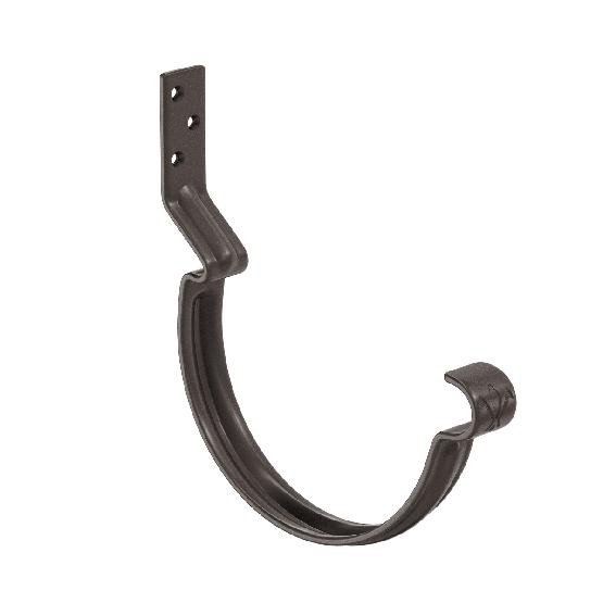 Водосток Aquasistem, система 150/100 - Крюк крепления желоба короткий RR 32 Тёмно-Коричневый купить в Заводоуковске