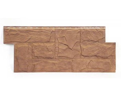 Фасадная панель T-Сайдинг-Гранит Леон ЭКО-2 Орех купить в Заводоуковске