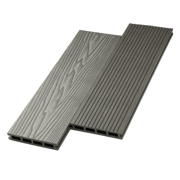 Террасная доска ДПК NanoWood двусторонняя New 3D тиснение + вельвет Серый купить в Заводоуковске