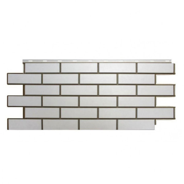 Фасадная панель Nordside, Гладкий Кирпич, Белый купить в Заводоуковске