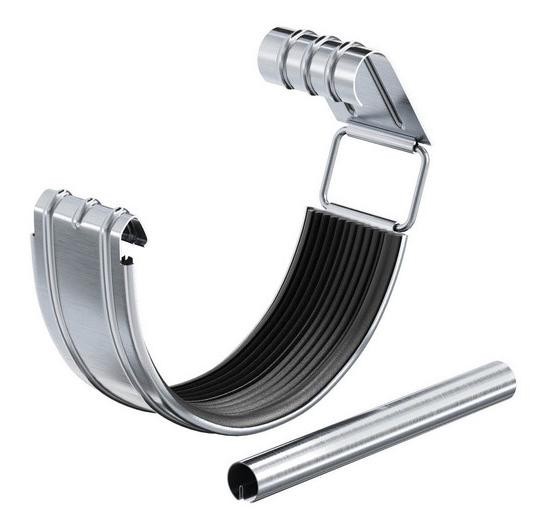 Водосток Aquasistem, Система 150/100 - Соединитель желоба с уплотнителем оцинковка купить в Заводоуковске