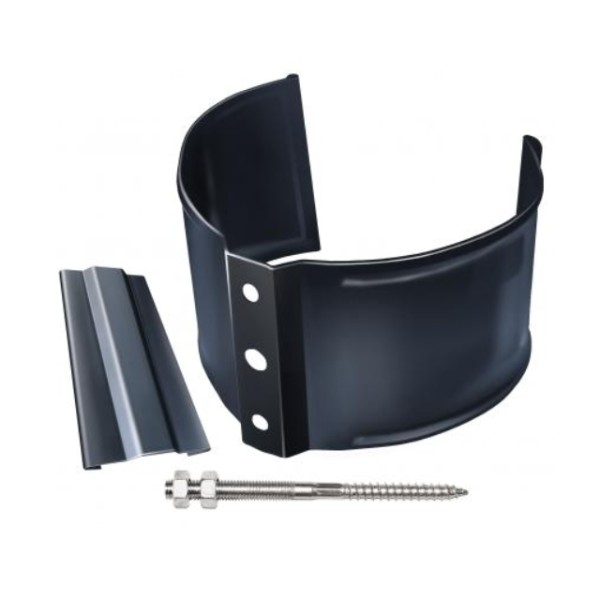 Водосток Grand Line 125x90 – Хомут трубы (на кирпич) RAL 7024 купить в Заводоуковске