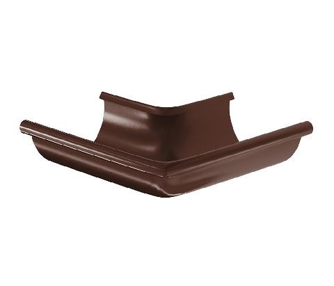 Водосток Aquasistem, система 125x90 - Угол желоба, наружный 90° RAL 8017 Коричневый купить в Заводоуковске