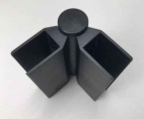 Угловой элемент поворотный, пластиковый от 60° до 300° для доски 150х25 мм из ДПК чёрный Holzhof купить в Заводоуковске