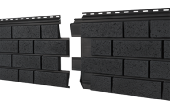 Фасадная панель Ю-пласт Стоун Хаус S-Lock Клинкер Нордик Графитовый купить в Заводоуковске