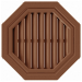 Восьмиугольная фронтонная вентиляционная решётка, Коричневая купить в Заводоуковске