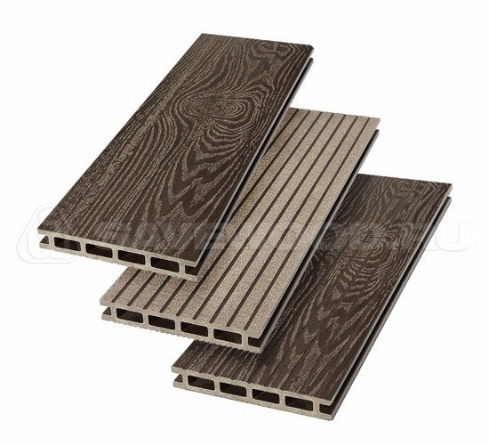 Террасная доска из ДПК SW Carpinus (T) — двухсторонняя темно-коричневый купить в Заводоуковске