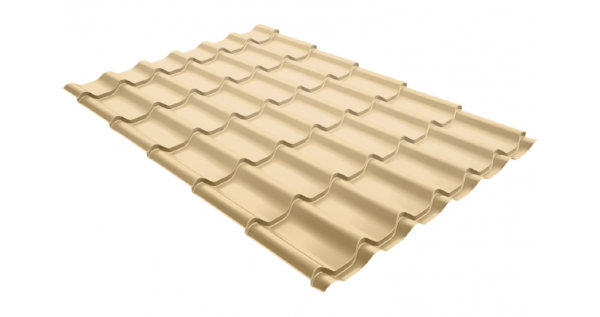 Металлочерепица классик 0,5 Satin RAL 1014 слоновая кость купить в Заводоуковске