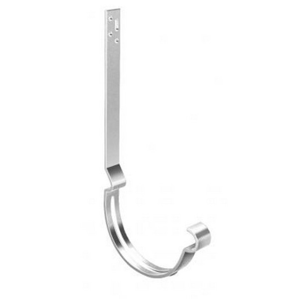 Водосток Grand Line 150x100 – Кронштейн длинный полоса RAL 9003 купить в Заводоуковске