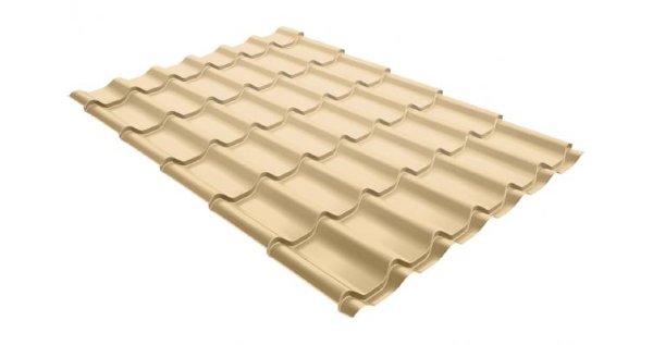 Металлочерепица классик 0,45 PE RAL 1014 слоновая кость купить в Заводоуковске