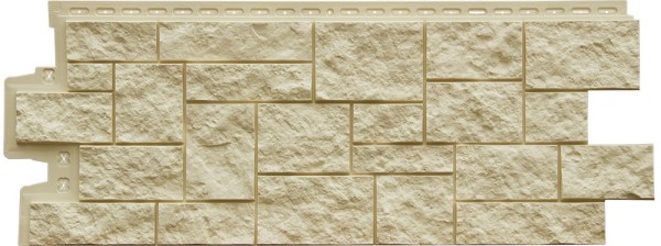 Фасадная панель Grand Line Дикий камень Стандарт бежевый купить в Заводоуковске