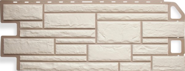 Цокольный сайдинг альта-профиль - коллекция "камень", белый купить в Заводоуковске