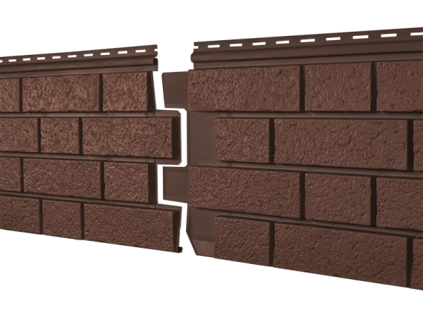 Фасадная панель Ю-пласт Стоун Хаус S-Lock Клинкер терракотовый купить в Заводоуковске