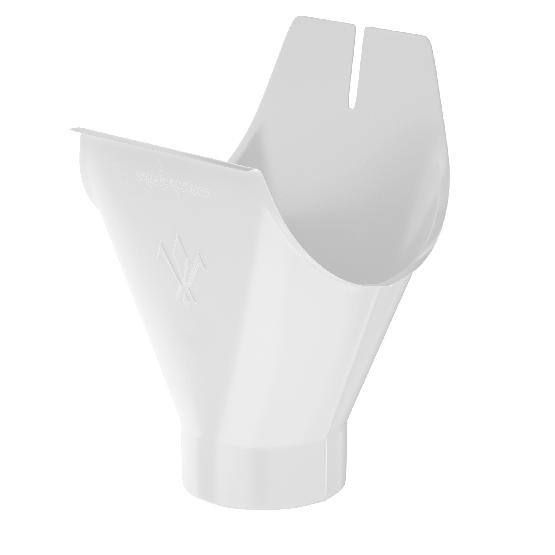 Водосток Aquasistem, система 125x90 - Воронка желоба RR 20 Мраморно-белый купить в Заводоуковске