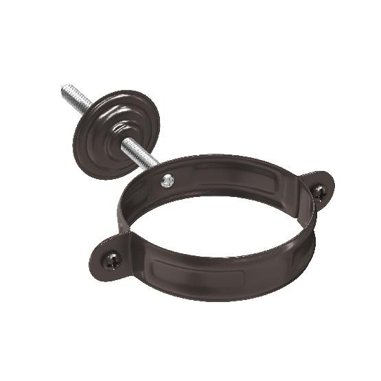 Водосток Aquasistem, система 125x90 - Комплект крепления трубы RR 32 Тёмно Коричневый купить в Заводоуковске