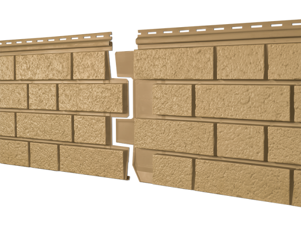 Фасадная панель Ю-пласт Стоун Хаус S-Lock Клинкер горчичный купить в Заводоуковске